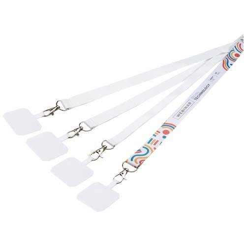 Addie sublimation lanyard with phone holder and safety breakaway 