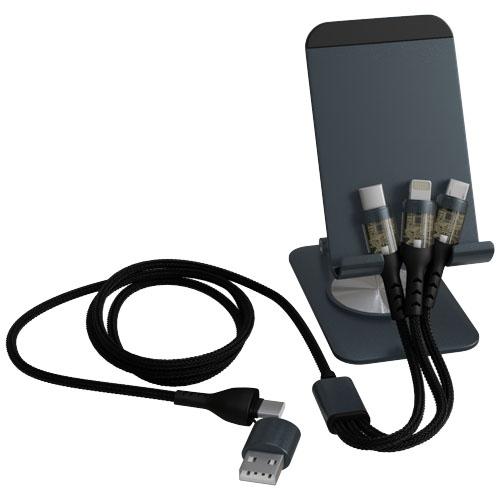 SCX.design O32 foldable phone stand with 3-in-1 charging cable