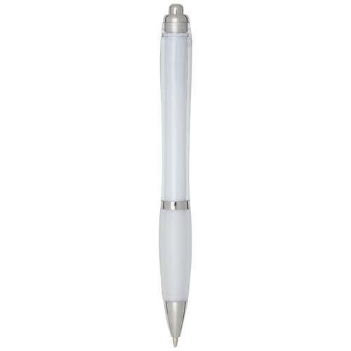 Nash RCS recycled plastic ballpoint pen with coloured barrel and grip (blue ink)