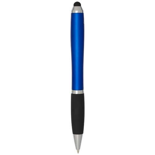 Nash RCS recycled plastic stylus ballpoint pen with coloured barrel and black grip (black ink)