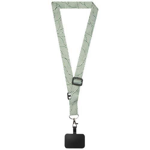 Lyra RPET sublimation adjustable lanyard with phone holder