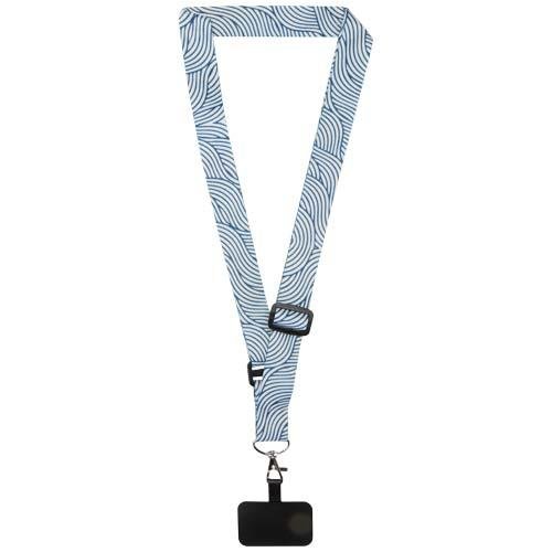 Lyra sublimation adjustable lanyard with phone holder