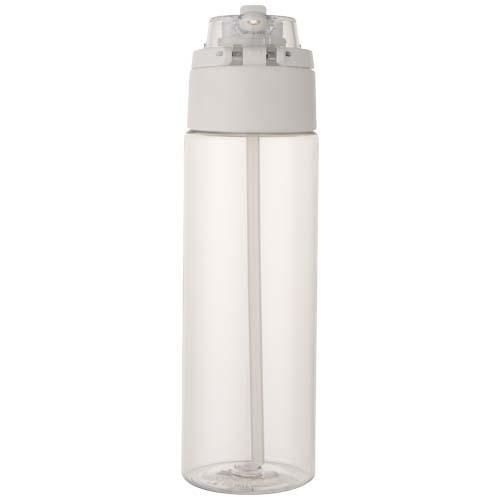 Theron 700 ml RCS recycled plastic water bottle with dual function lid and flip straw