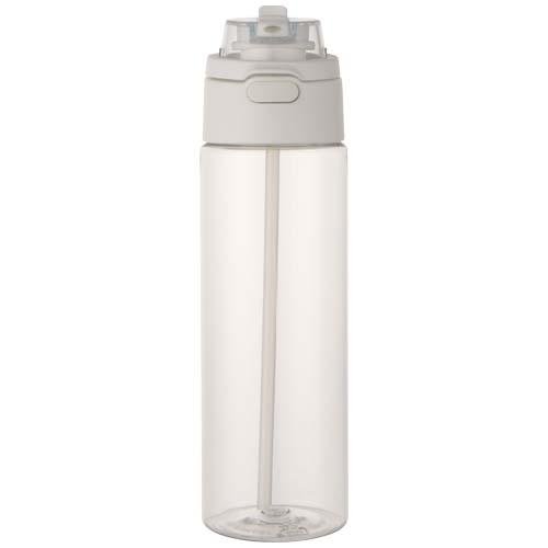 Theron 700 ml RCS recycled plastic water bottle with dual function lid and flip straw