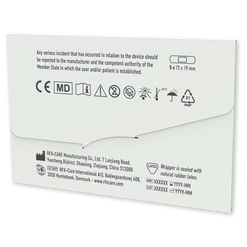 4-pieces blister plasters with full colour printed paper envelope
