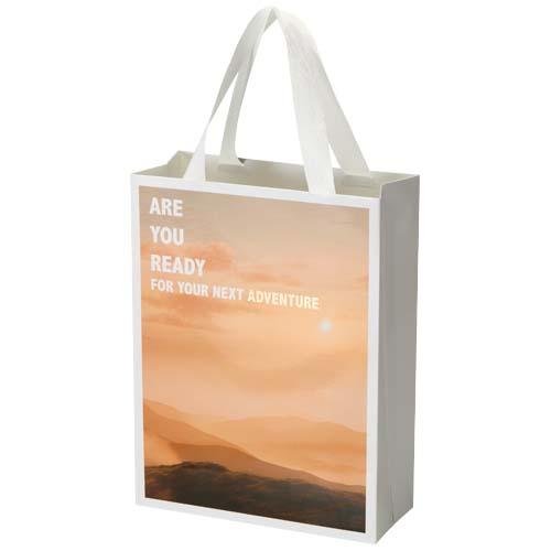 Smartfold 210 g/m² paper bag with ribbon handles and gloss lamination -  24 x 10 x 32 cm