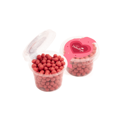 Valentines - Eco Mini Pot - Ruby Chocolate Pearls