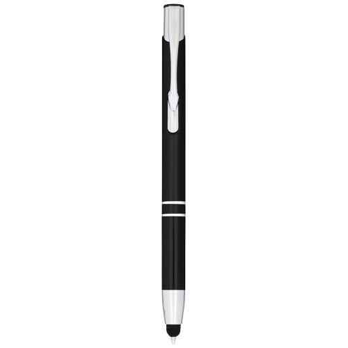 Moneta anodized aluminium click stylus ballpoint pen (blue ink)